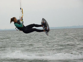 Julia Breiert Kitesurfing in Cape Town