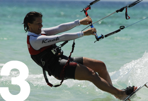 kiteboarding course riding upwind women