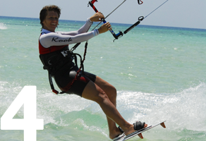 kiteboarding lessons riding upwind women