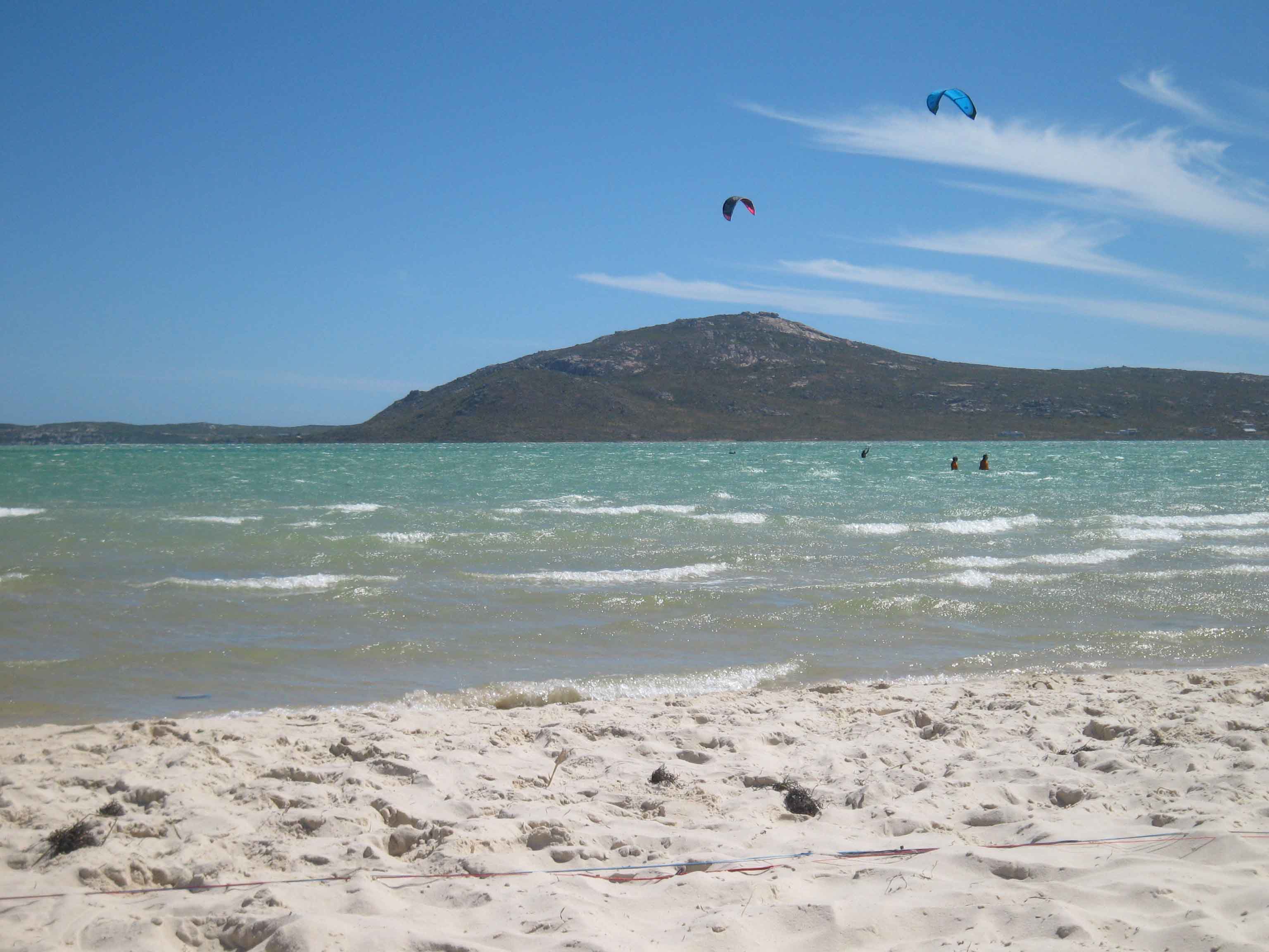 Kitesurfing spot Langebaan Shark Bay