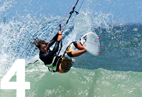 Kitesurfing Welle Sdafrika