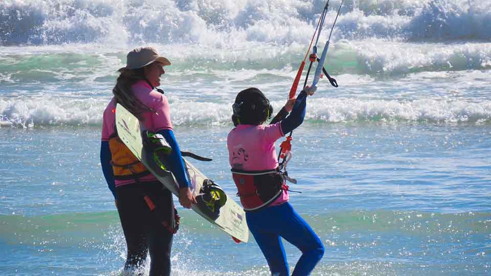 kitesurfing bond father son