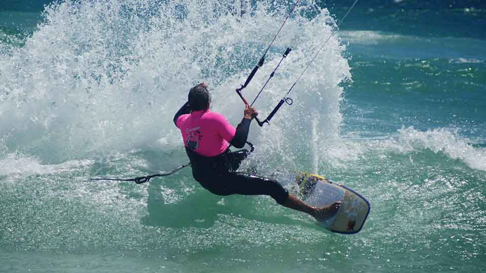 lesson wave kitesurfing